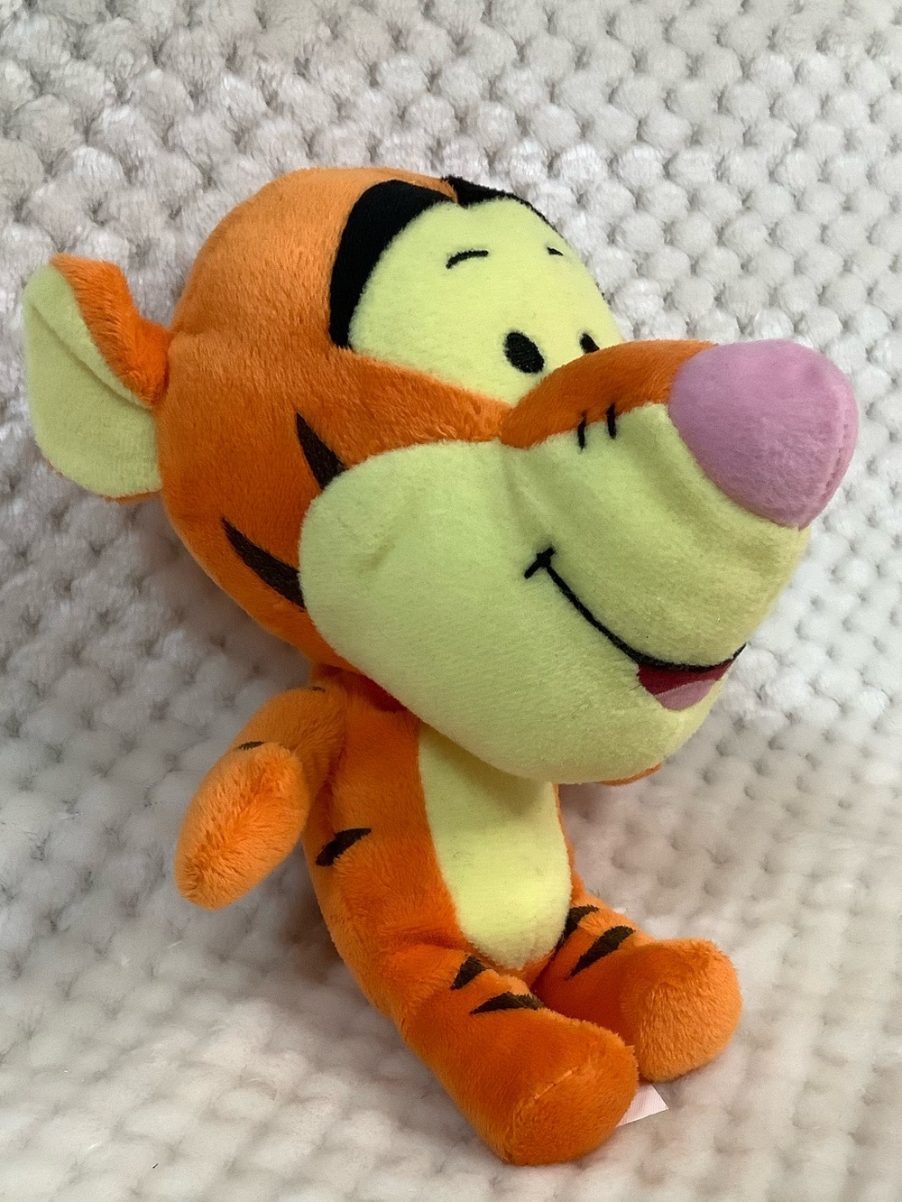 Disney Orange Tigger Plush Big Head with Pink Nose Stuffed Animal Toy - Picture 13 of 14